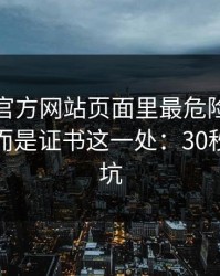 爱游戏官方网站页面里最危险的不是按钮，而是证书这一处：30秒快速避坑