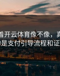 别只盯着开云体育像不像，真正要看的是支付引导流程和证书